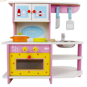 Wooden Kitchen Set Pretend Play Toys Cooking Chef Educational kids kitchen set toy