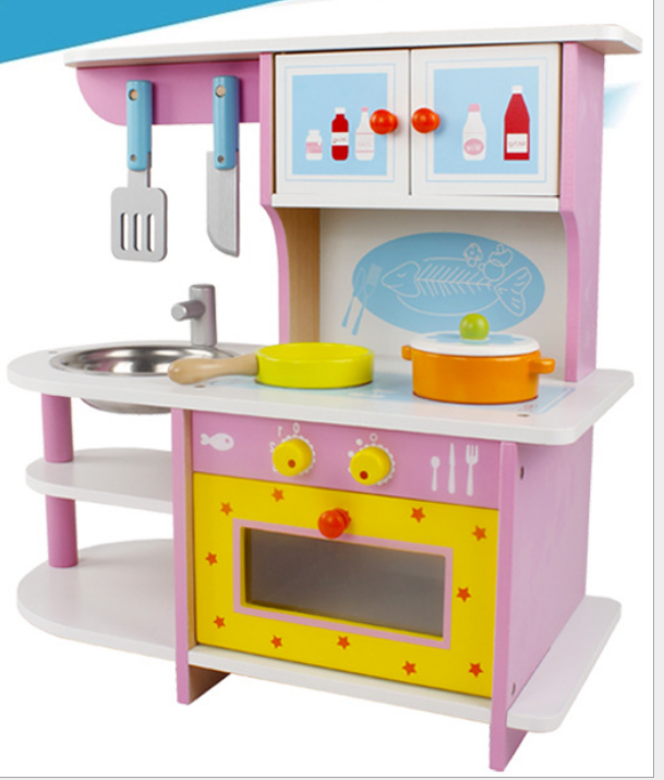 Wooden Kitchen Set Pretend Play Toys Cooking Chef Educational kids kitchen set toy