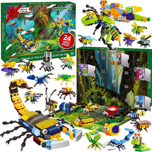 Hot sale Kids Advent Calendar Insect Building Blocks Christmas Calendar 24 Days Christmas Countdown Calendars Building Blocks