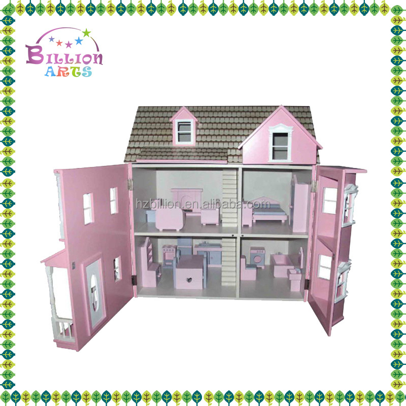 1:12 Scale Villa Stylish Fancy Wooden Toy Doll House For Kids