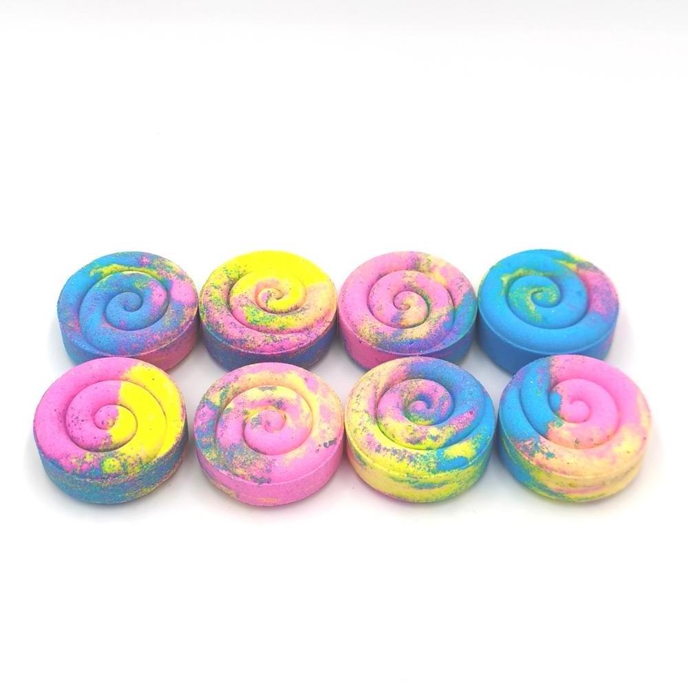 Hot Selling Private Label cruelty-free  Fizzy Colours Lollipop Bubble Bath Bombs