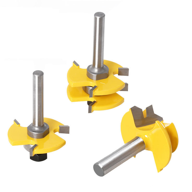 1/4inch Router Bit Set Trimming Straight Milling Cutter for Wood Bits Tungsten Carbide Cutting Woodworking