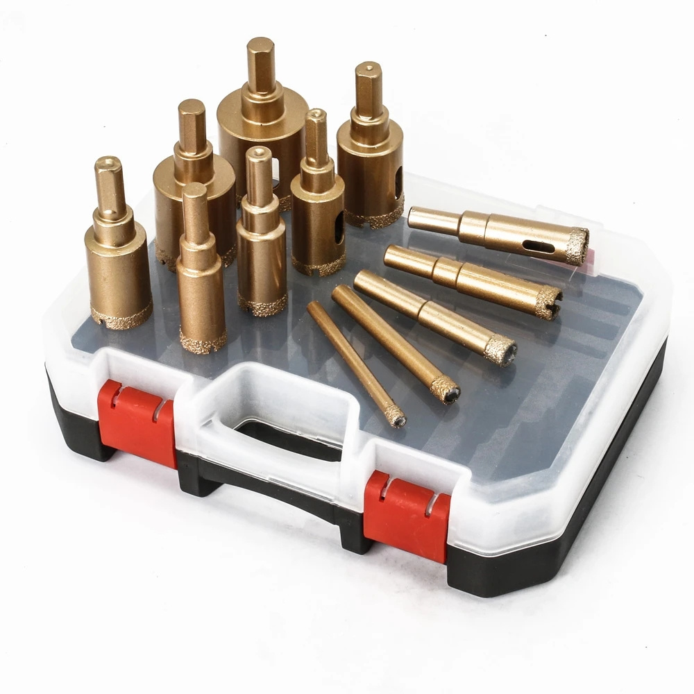 12Pcs 6-35mm Diamond Coated Drill Bits Set Hole Saw Kit for  Marble Granite Stone Tile Ceramic