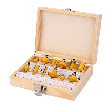 1/4inch Router Bit Set Trimming Straight Milling Cutter for Wood Bits Tungsten Carbide Cutting Woodworking