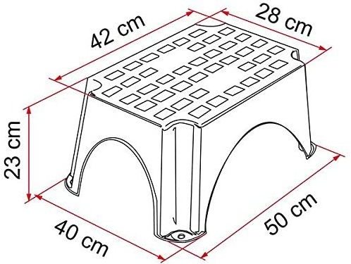 Plastic Grey Stackable Big Size Rv Step Stool For More Stability And Strength