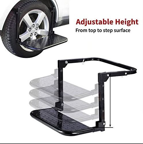 Universal Big Truck Folding Adjustable Tire Wheel Step Steel Car Wheel Step