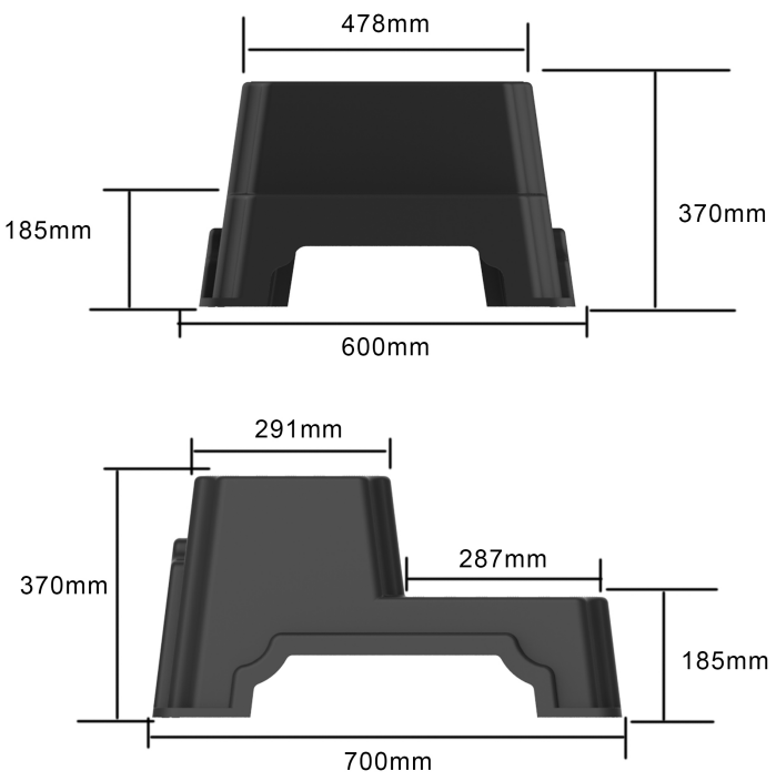 EN14183 Outdoor Non-slip Double Manual Portable Caravan Steps