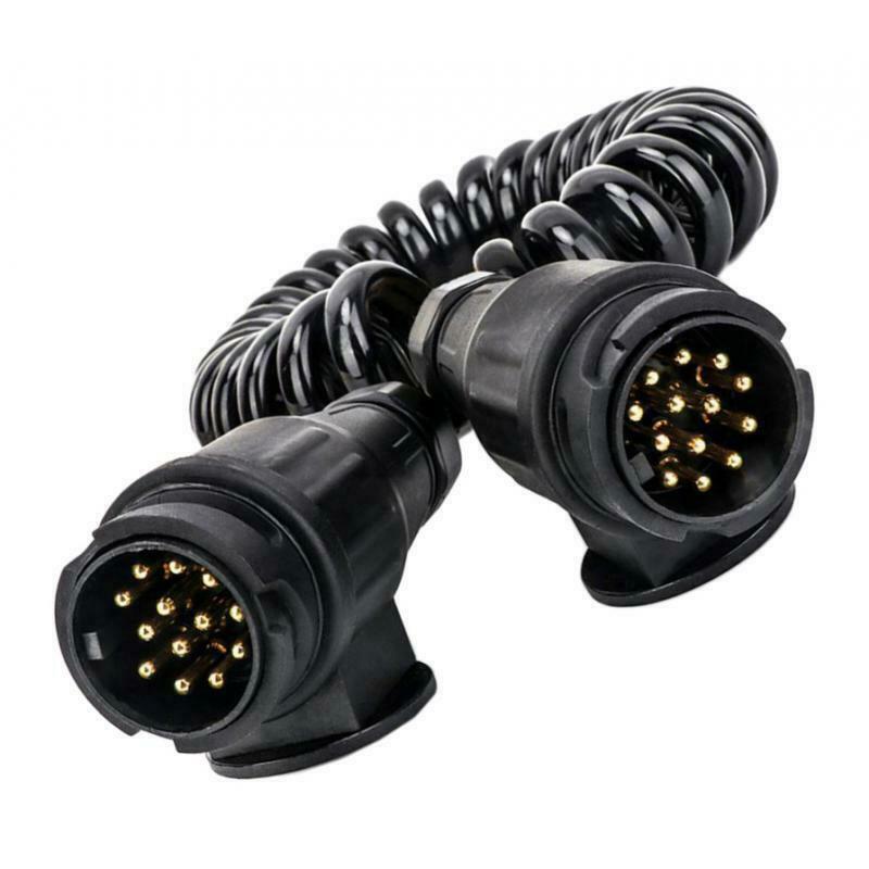 Factory Direct Durable 13 Pin Plug Trailer Connector Black Round Trailer Cable