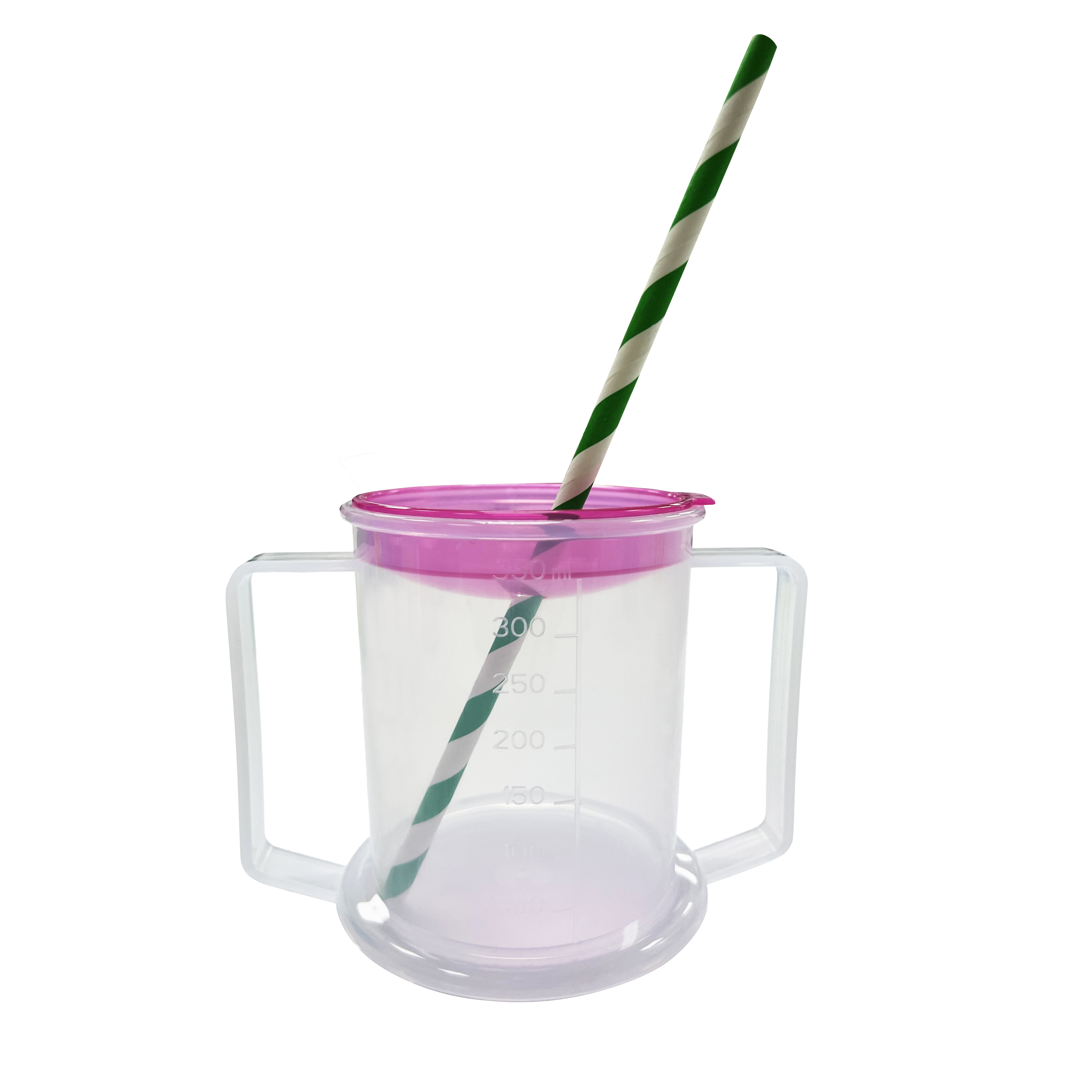 Clear Kids Drinking Easy Easy Grip Handles Sippy Drinking Cup For Children And Adults