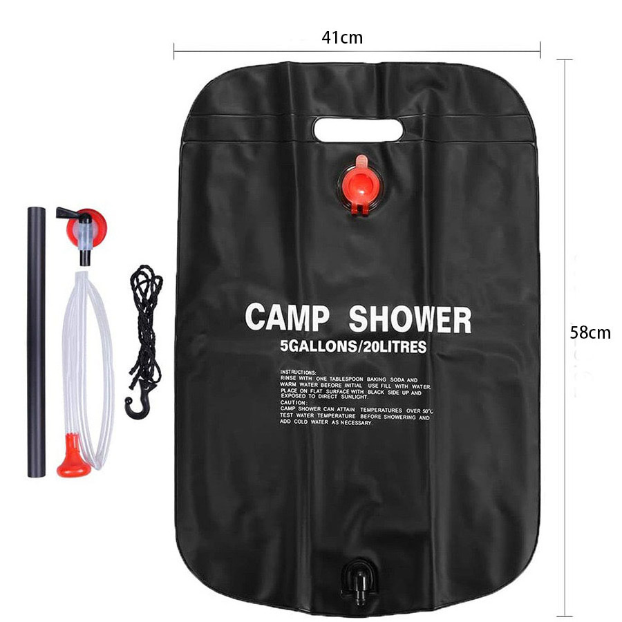 Fast Heating Travelling Camping Gear Portable Outdoor Camp Solar Shower Bag