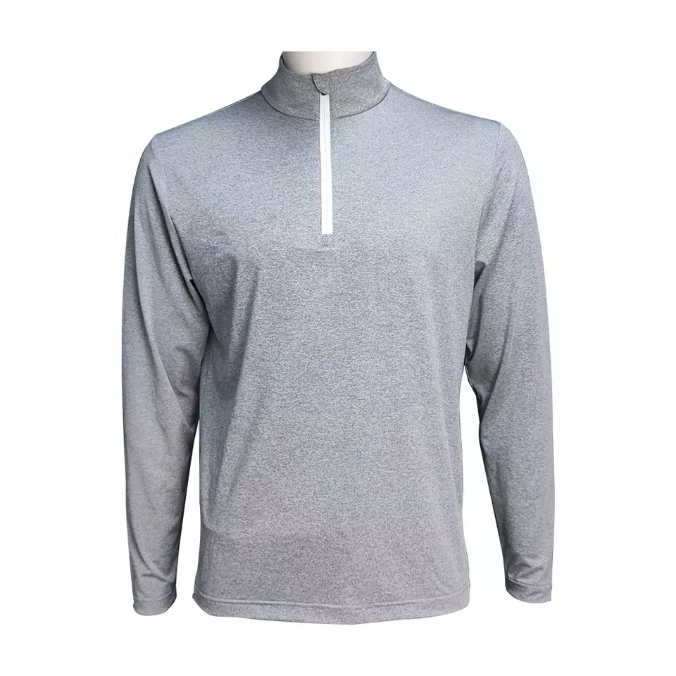 new design sport running jogging dry fit half zip sweatshirt outdoor men golf hoodie 1/4 zip pullover jersey