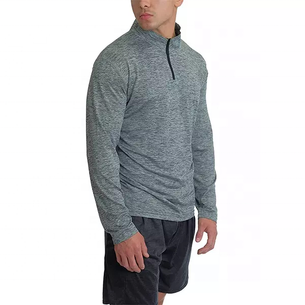 new design sport running jogging dry fit half zip sweatshirt outdoor men golf hoodie 1/4 zip pullover jersey