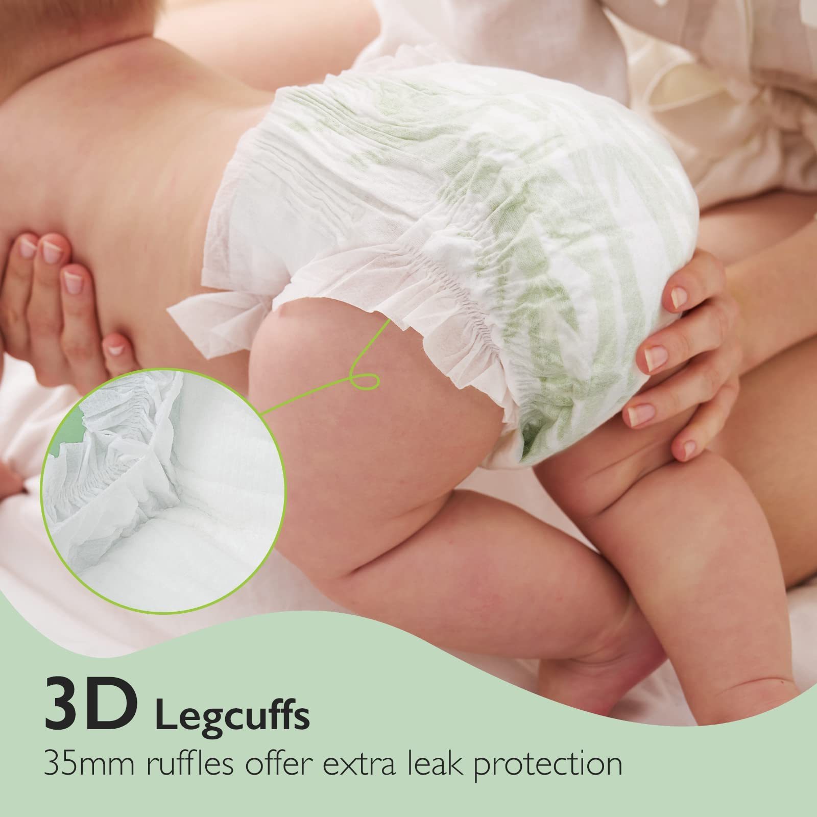 Natural Bamboo Breathable Baby Diapers Hypoallergenic for Sensitive Skin Disposable Diaper with Leak-Proof 3D Legcuffs Wholesale