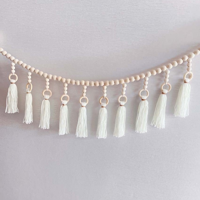 Bravo Boho Style Large Home Decor Beads Tassels Handmade Woven Macrame Wall Hanging