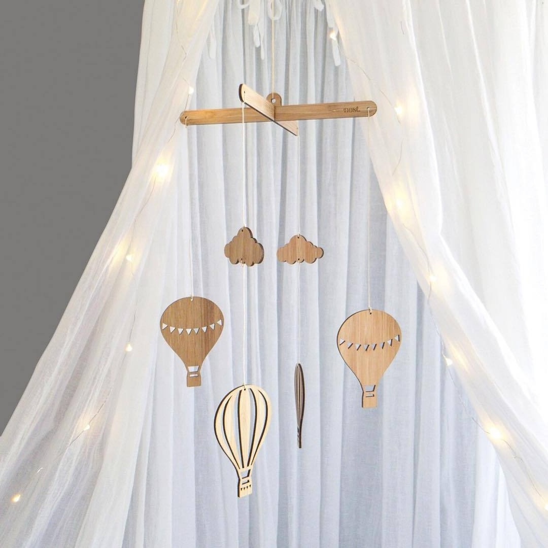 Hot Air Balloon Nordic Handmade Woven Baby Crib Nursery Hanging Ornament Macrame Kids Room Decor