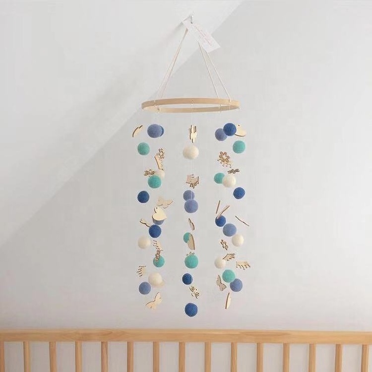 Baby Crib Nursery Mobile Toy Hanging Ornament Macrame Kids Room Decor