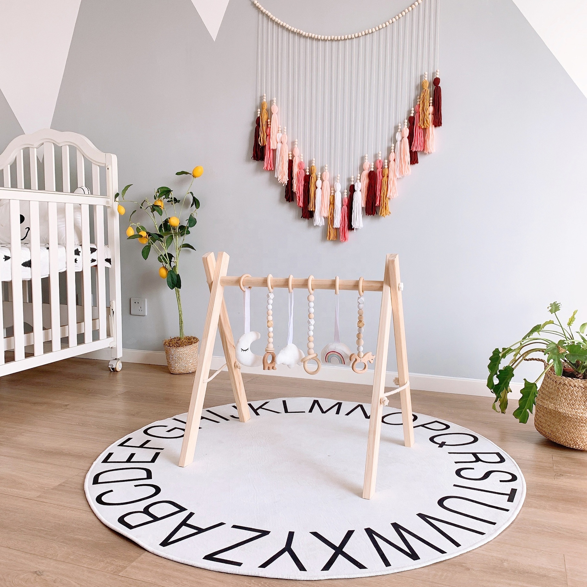 Bohemian Baby Activity Gym Nordic Ornaments Art Kids Room Decor