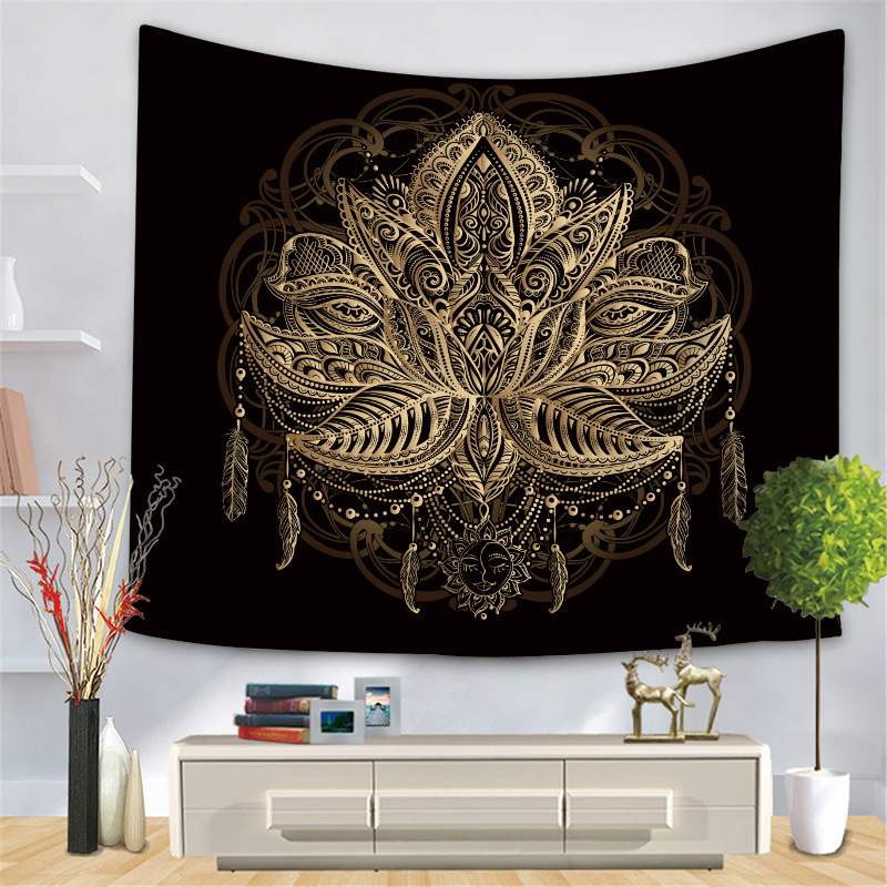 High Quality Digital Printing Custom Design Aesthetic Mandala Wall Tapestry Home Decor