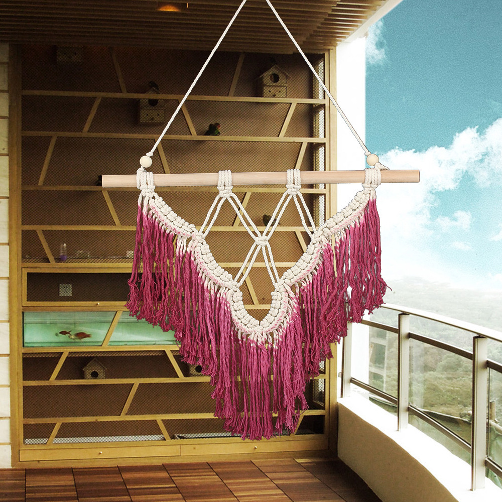 Home Use Large Macrame Wall Hangings Cotton Knitted Hanging Wall Decor