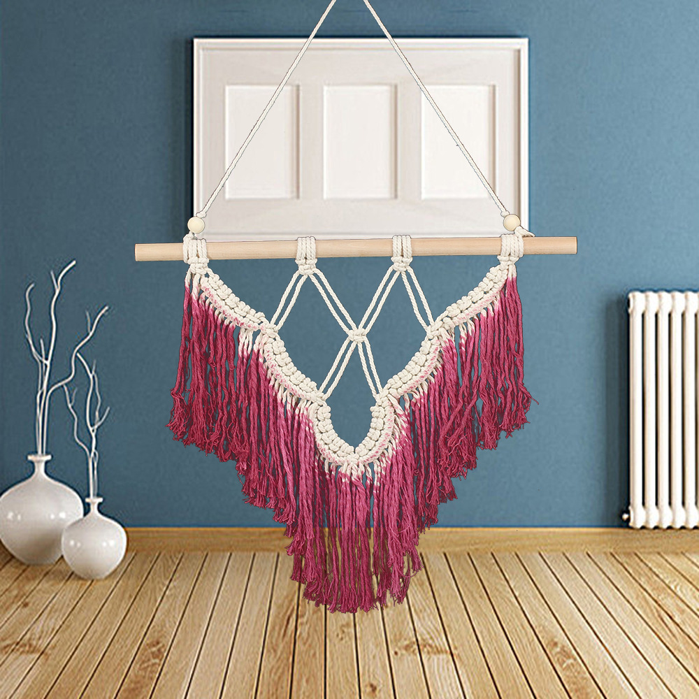 Home Use Large Macrame Wall Hangings Cotton Knitted Hanging Wall Decor