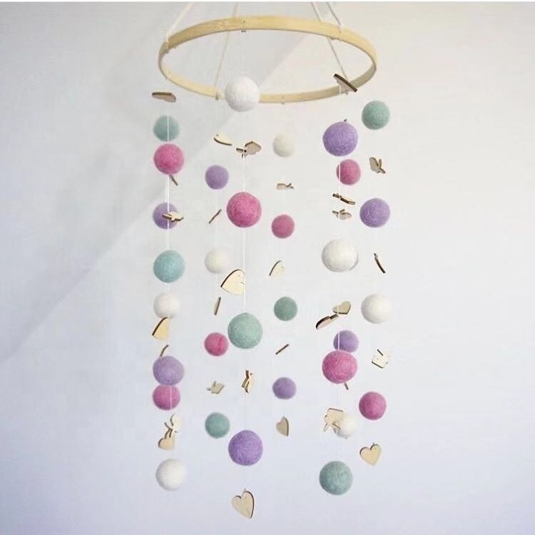 Baby Crib Nursery Mobile Toy Hanging Ornament Macrame Kids Room Decor