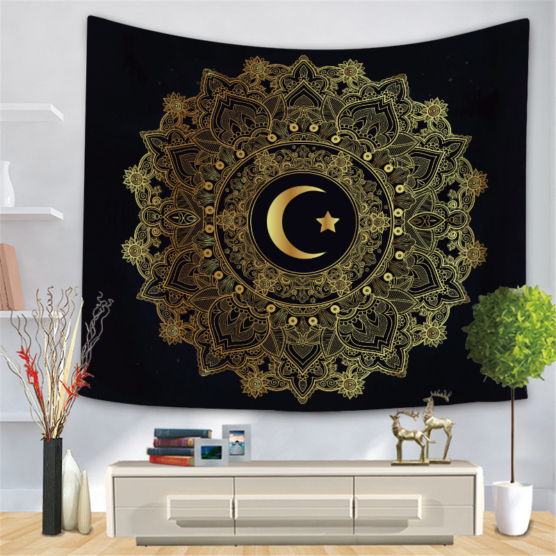 High Quality Digital Printing Custom Design Aesthetic Mandala Wall Tapestry Home Decor