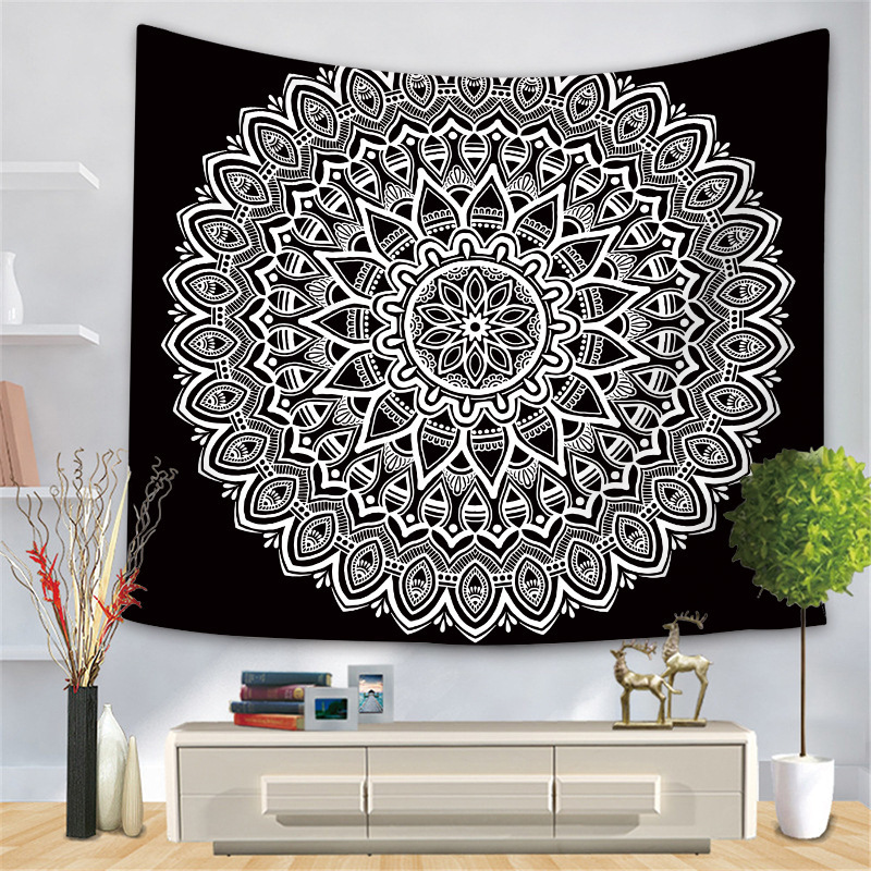 High Quality Digital Printing Custom Design Aesthetic Mandala Wall Tapestry Home Decor