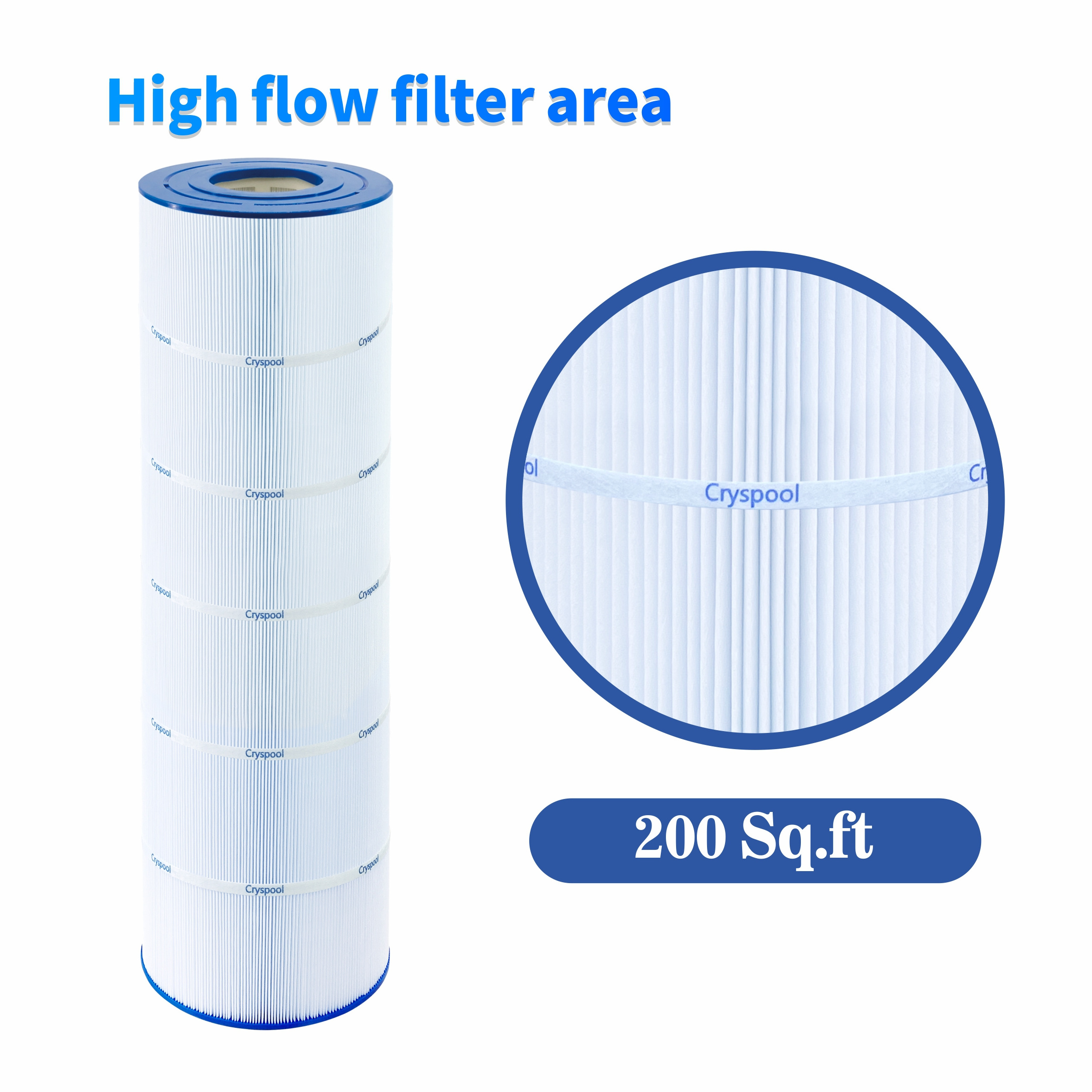 200SQ.FT. ,1 PackPool Filter Cartridge Compatible with Unicel C-8319,  FC-1274, PXSST200, Hayward CC2000, CCX2000RE,Pool Filter