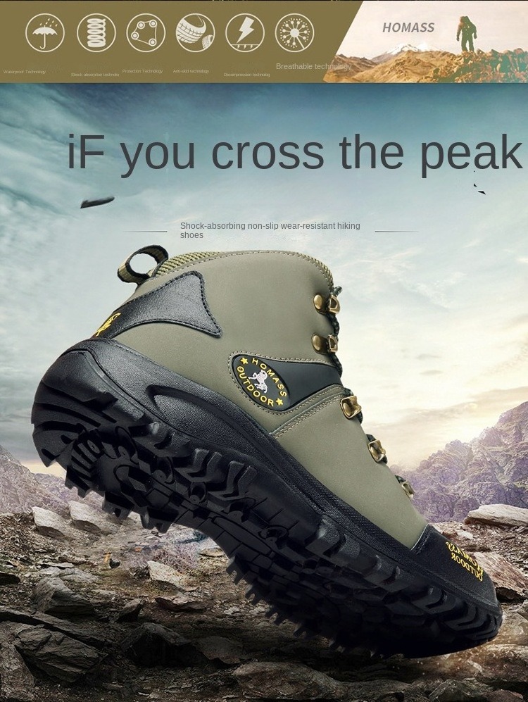 Waterproof safety Shoes Sneakers Non slip Mountain Climbing Outdoor Boots hiking Shoes for Men