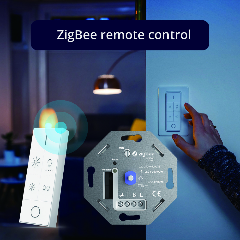 D684E2-ZG Eu Standard 220V Ac Multi Way Zigbee Rotary Smart Led Dimmer Switch