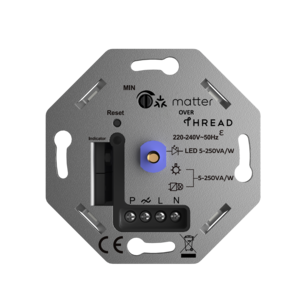 EU Standard Matter Over Thread LED 2/3 Wire 220V-240V 50Hz-60Hz Trailing Edge 250W Dimmer Switch