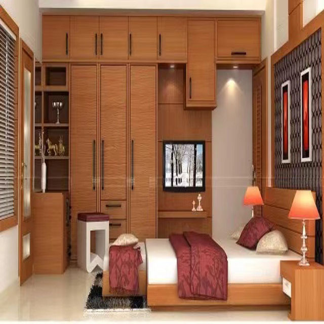 HZ Modern Wardrobe   Wooden  Walking Closet Bedroom Customized Wardrobe Cabinet