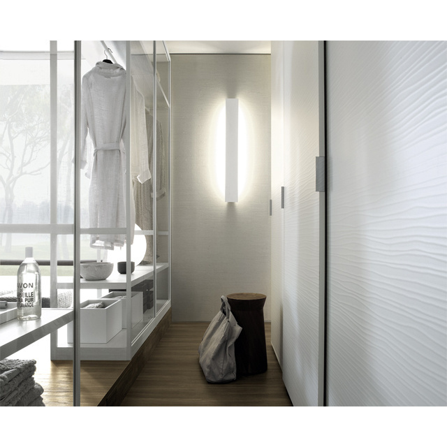 Practical bedroom white solid wood wardrobe design