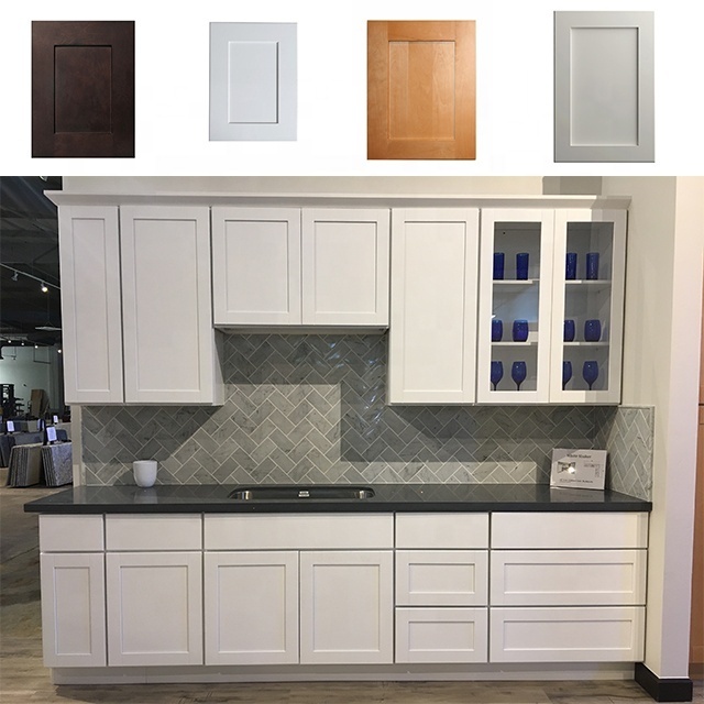 Kitchen Cabinets & Accessories American Standard Flat Pack Kitchen Cabinet Solid Wood Door Designs