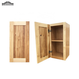 KCMA Single Door Solid Hickory Wood Ready To Assemble Soft Close Shaker Kitchen Wall Cabinets With Plywood Adjustable Shelf