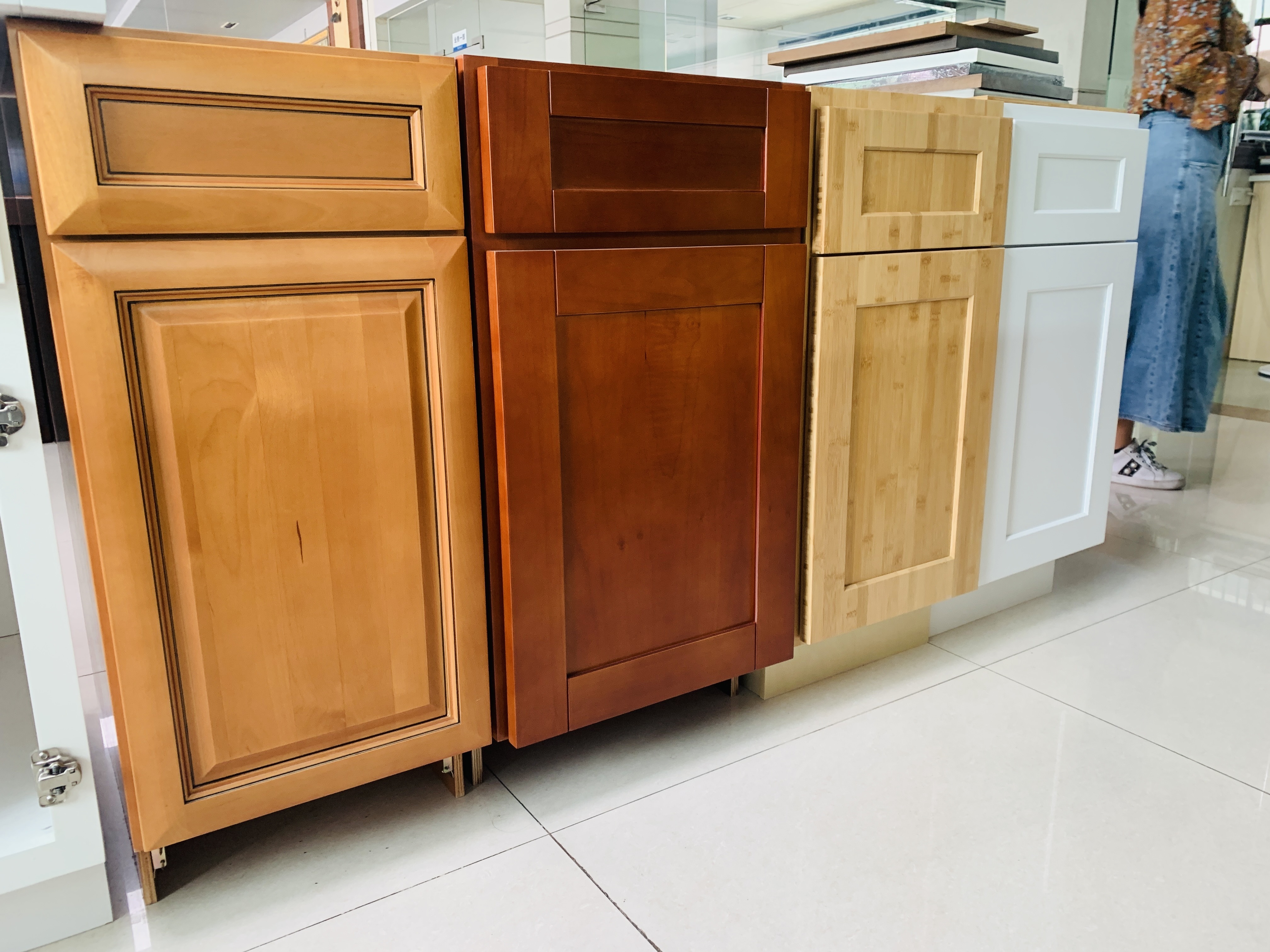 Kitchen Cabinets & Accessories American Standard Flat Pack Kitchen Cabinet Solid Wood Door Designs