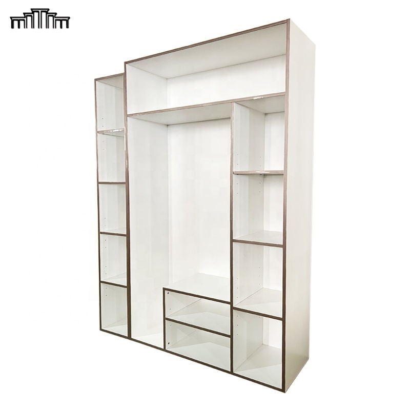 RTA Acrylic Edge Banding Splint Plywood Multilayer Solid Board White Melamine Board Wardrobe Closet Storage Cabinets For Project