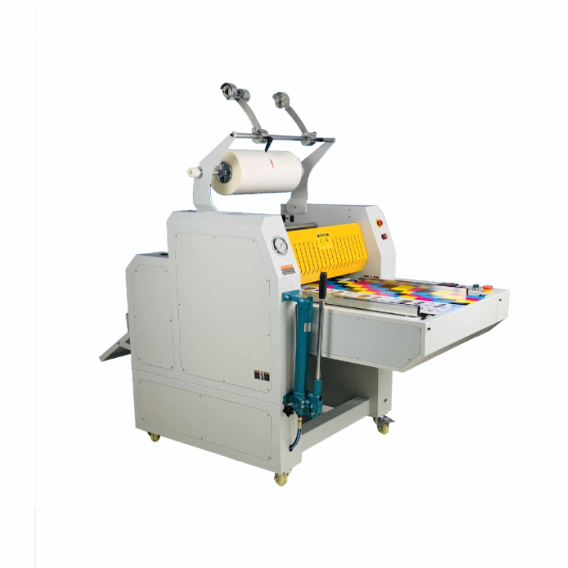 FM-520Y Heavy-duty Hydraulic Hot And Cold roll laminator 520MM/20.47'' Poster/Photo/Paper Laminating Machine With Auto Breaking