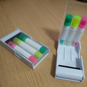 gel wax highlighter pen CH-6414 wax highlighter pen solid highlighter crayon stationery sets promotional gift