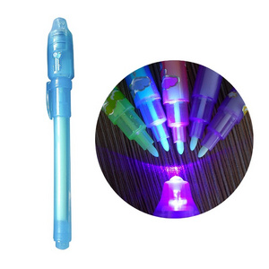 Non toxic Property secret disappearing Ink Invisible UV Pen, magic uv marker pen with black light for kids playing toys