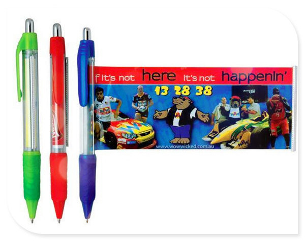 RAINBOW retractable Banner ballpen CH6120  welcome OEM promotion ad flag pen  for advertising stationery gift