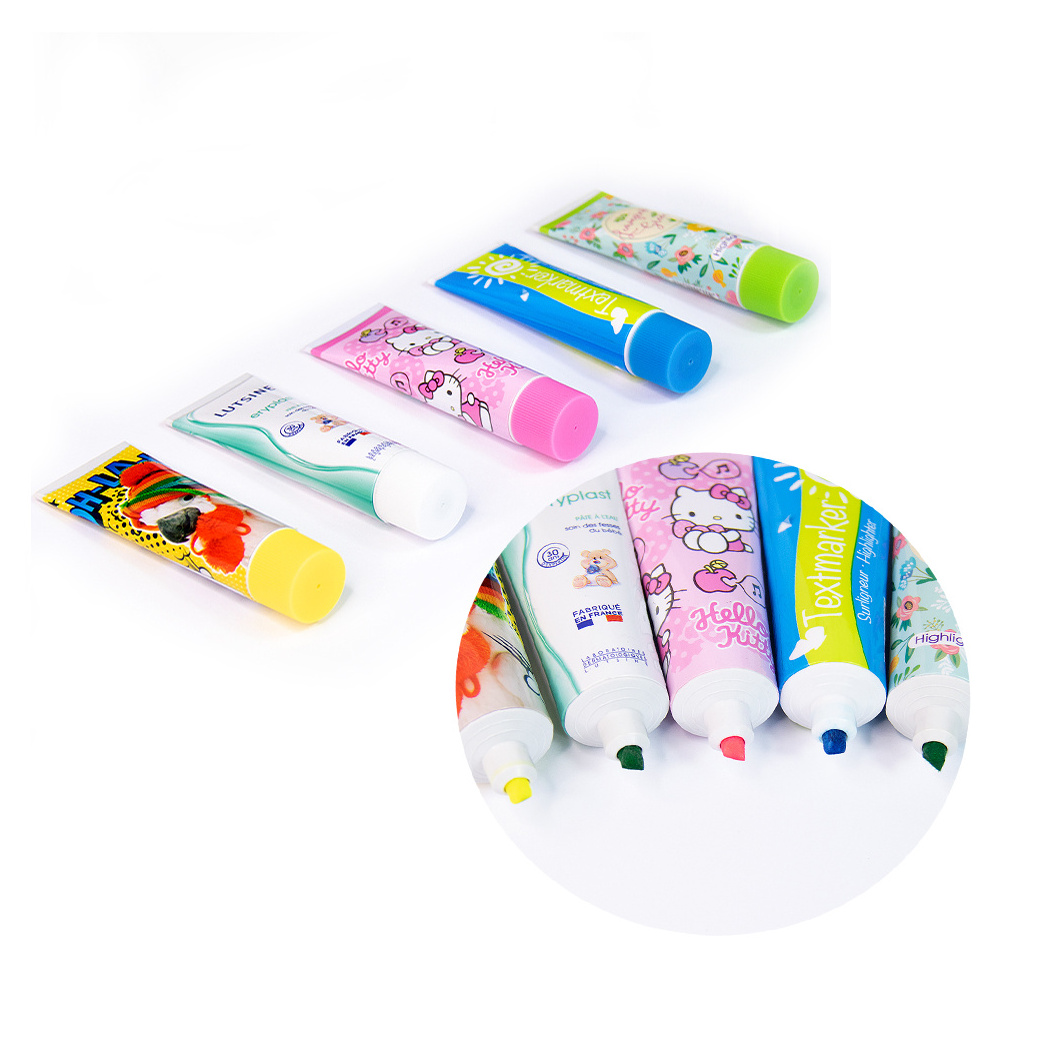 High lighter pens Bright Colors Permanent Graffiti Markers Toothpaste Tube Shape Highlighter