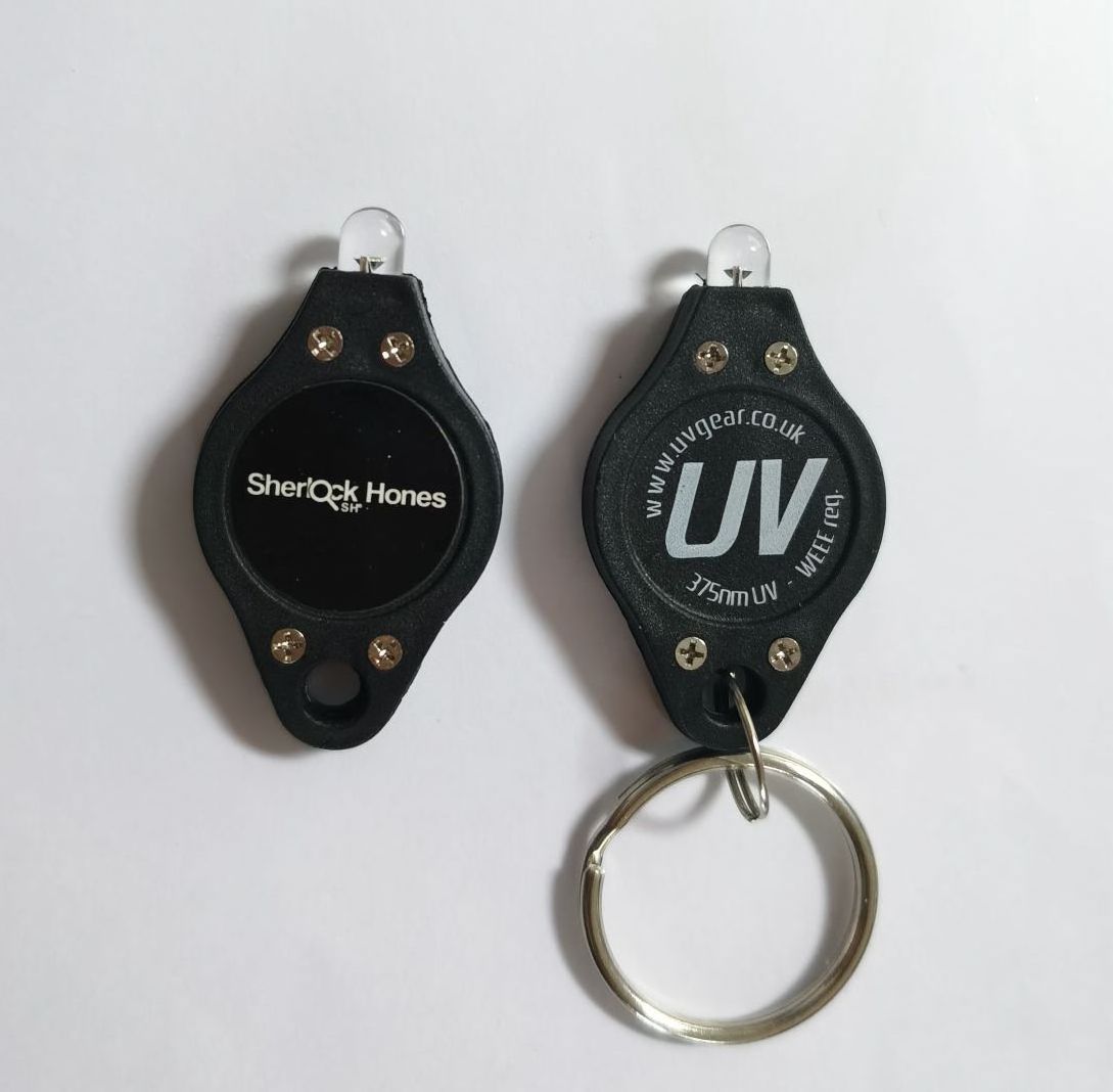 Hot Sale Uv Flashlight Keychain 365nm-395nm Led Black Light Torch Uv Key Chain Flashlight Custom Keychain Flashlight