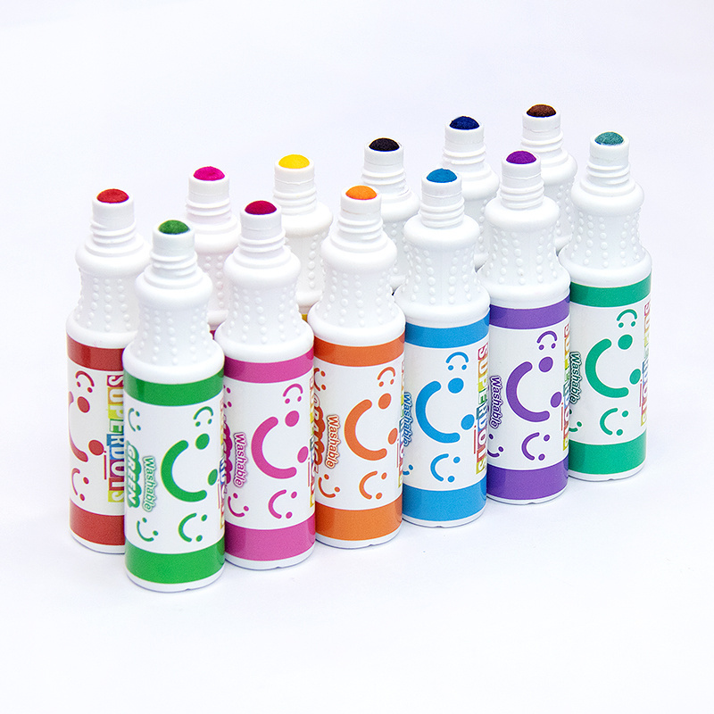 Washable bingo daubers, non toxic inks no bleeding colorful dot markers refillable graffiti markers for painting and game sets