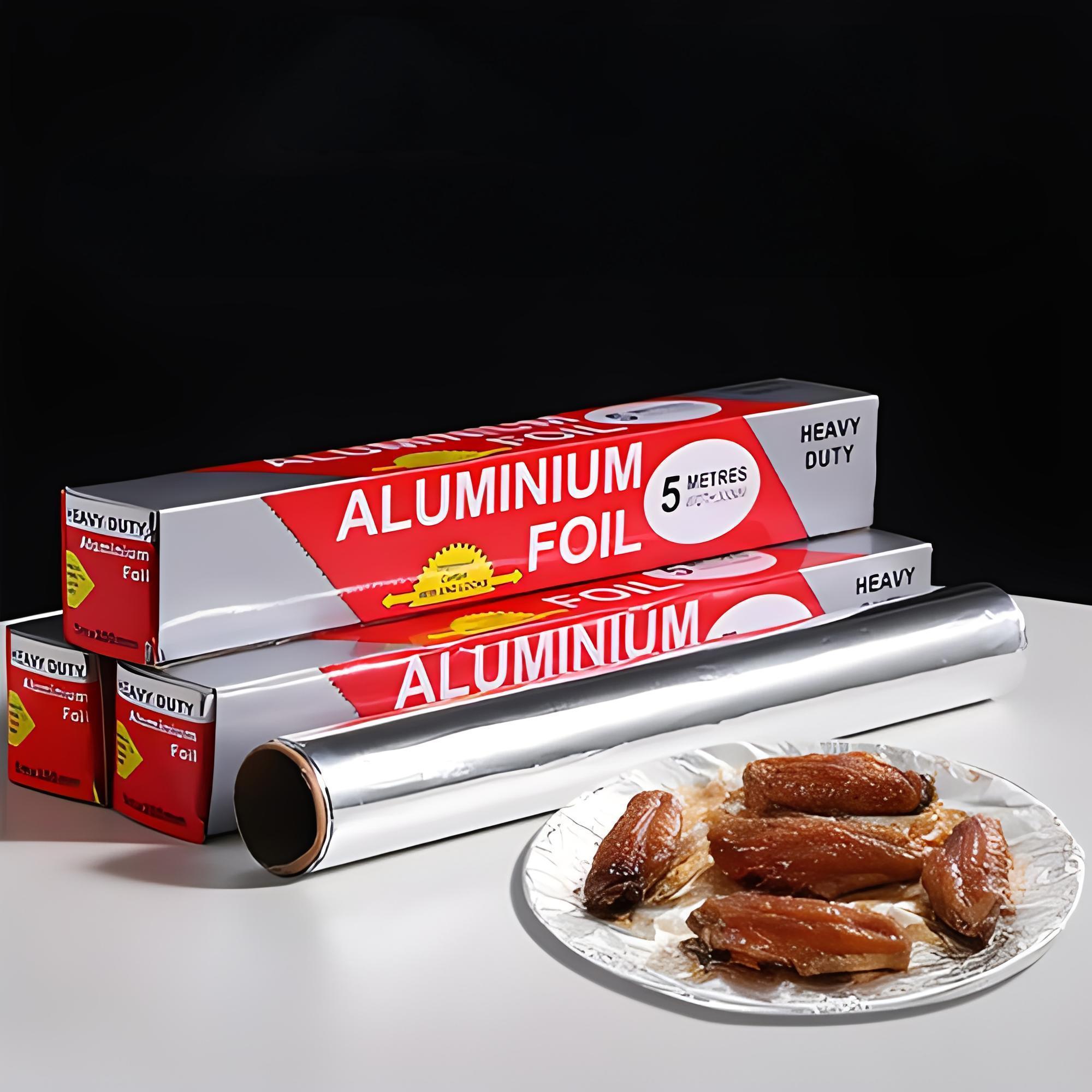 Food Grade Barbecue Aluminum Foil Paper Household Oven Baking Disposable Aluminum Foil BBQ Grill Paper Tin Foil