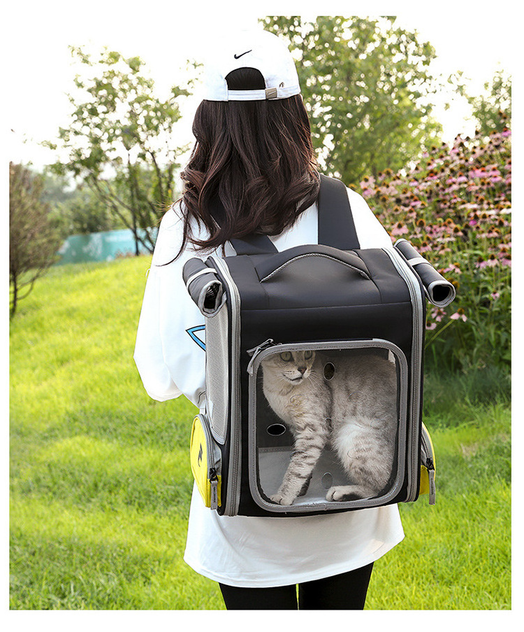 C&C Pet Rolling Carrier Backpack Dog Wheel Around Cat Luggage Bag Pet Travel Carrier pet supplies