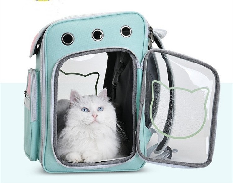 C&C Wheeled Backpack Pet Travel Stroller Dog Trolley Carrier Case Bag With Removable Rolling Wheels