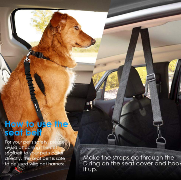 Wholesale Manufacturer 100% Waterproof Dog Car Seat Hammock Cover with Side Flaps, Scratch-proof Padded for Cars and SUVs