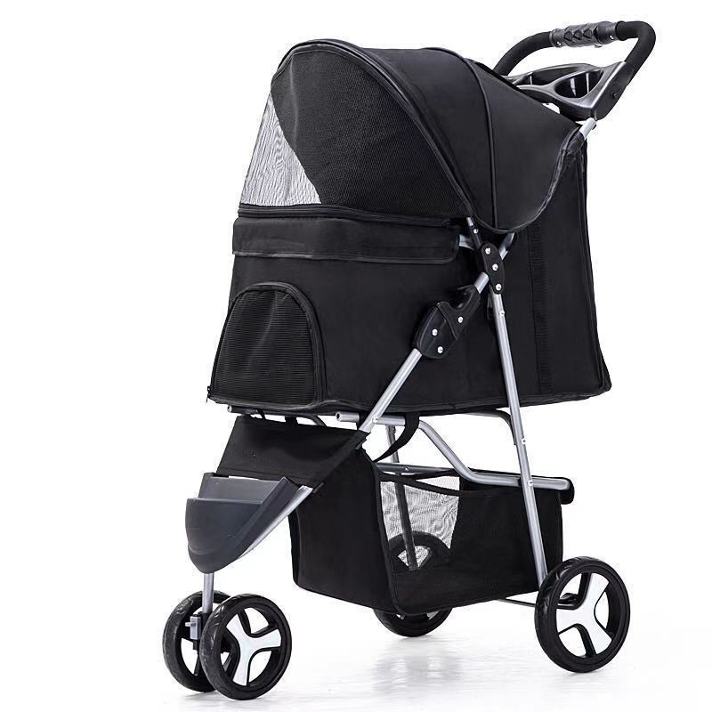 C&C Hot-selling Luxury 4 Wheels Pet Travel Cat Strollers Pet Trolleys Dog Stroller