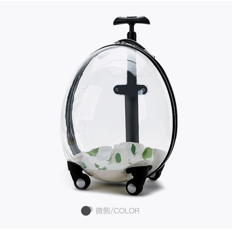 C&C Transparent breathable bubble pet travel bag cat carrier backpack pet stroller trolley  trolley pet carrier